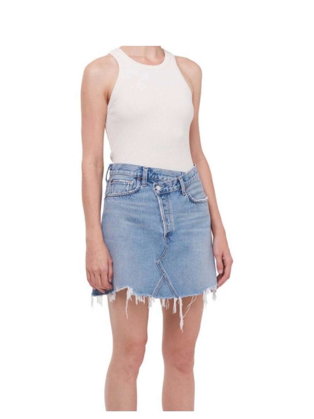 Agolde Crisscross waist cut-off mini skirt size 34